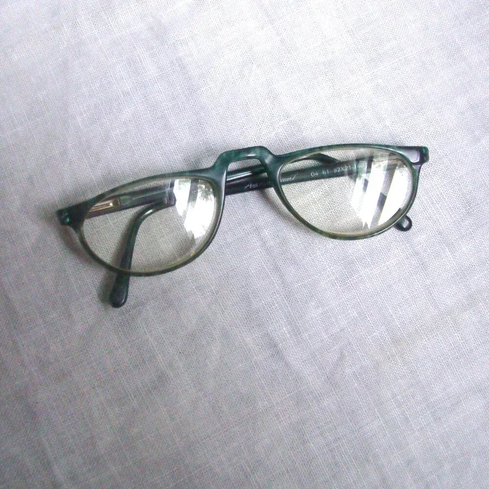Vintage Ashley Stewart Green Tortoiseshell Half-frame Readers Eyewear